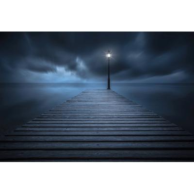 Fototapete PAPERMOON "Photo-Art LUCA REBUSTINI, LETZTE LICHTER, ERSTE LICHTER", bunt, B:5m L:2,8m, Vlies, Tapeten