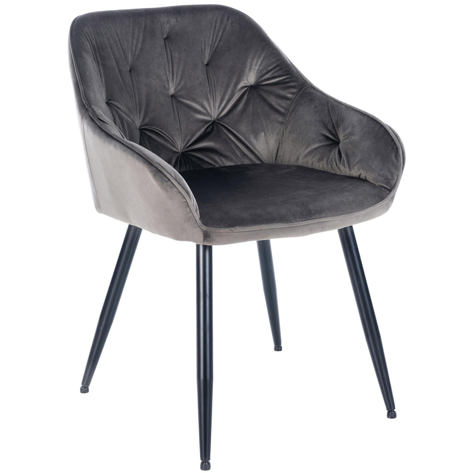 CLP Besucherstuhl Cassis Samt - Farbe: dunkelgrau, Material: Samt