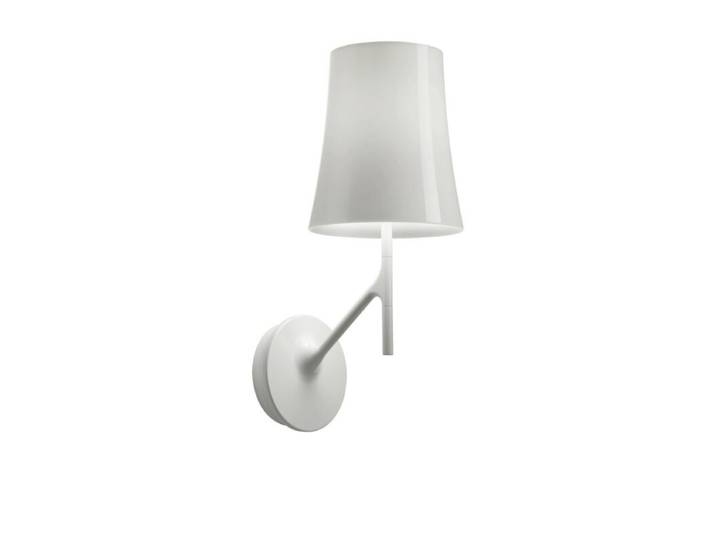 Foscarini Wandleuchte Birdie, hochwertig, für den Nachttisch, E27 - Weiß (Bianco) Clean, Design, Minimalistisch, Modern