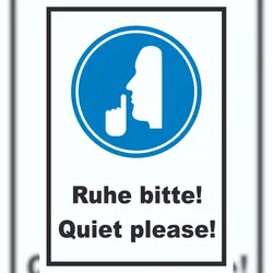 HB-Druck Ruhe bitte Quiet please Schild A2 (420x594mm)