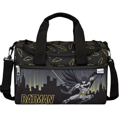 Sporttasche SCOOLI "Jurassic World", Kinder, Gr. B/H/T: 35cm x 23cm, schwarz (batman), Polyester, Taschen Sporttasche