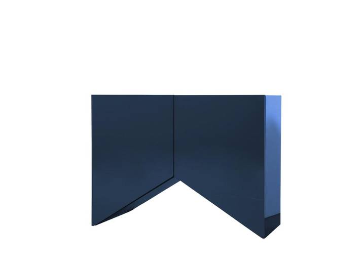BD BARCELONA DESIGN buffet meuble BRIDGES SMALL TRIANGLE (Bleu - MDF laqué brillant)