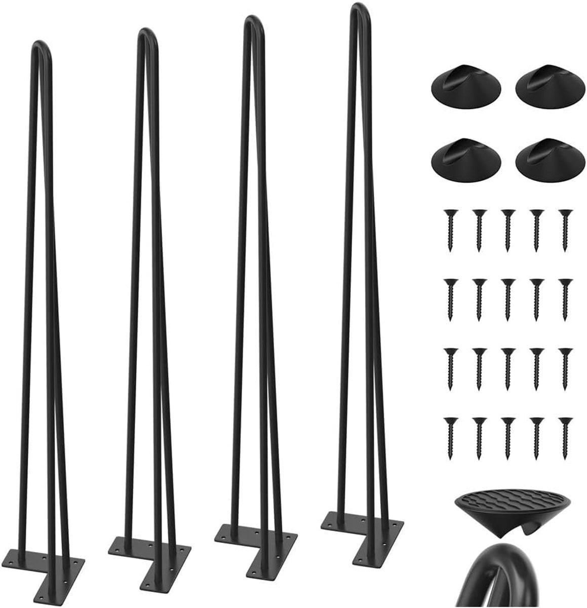 Set van 4 Haarspeld Tafelpoten van 86 cm met Beschermende Voeten voor Meubels