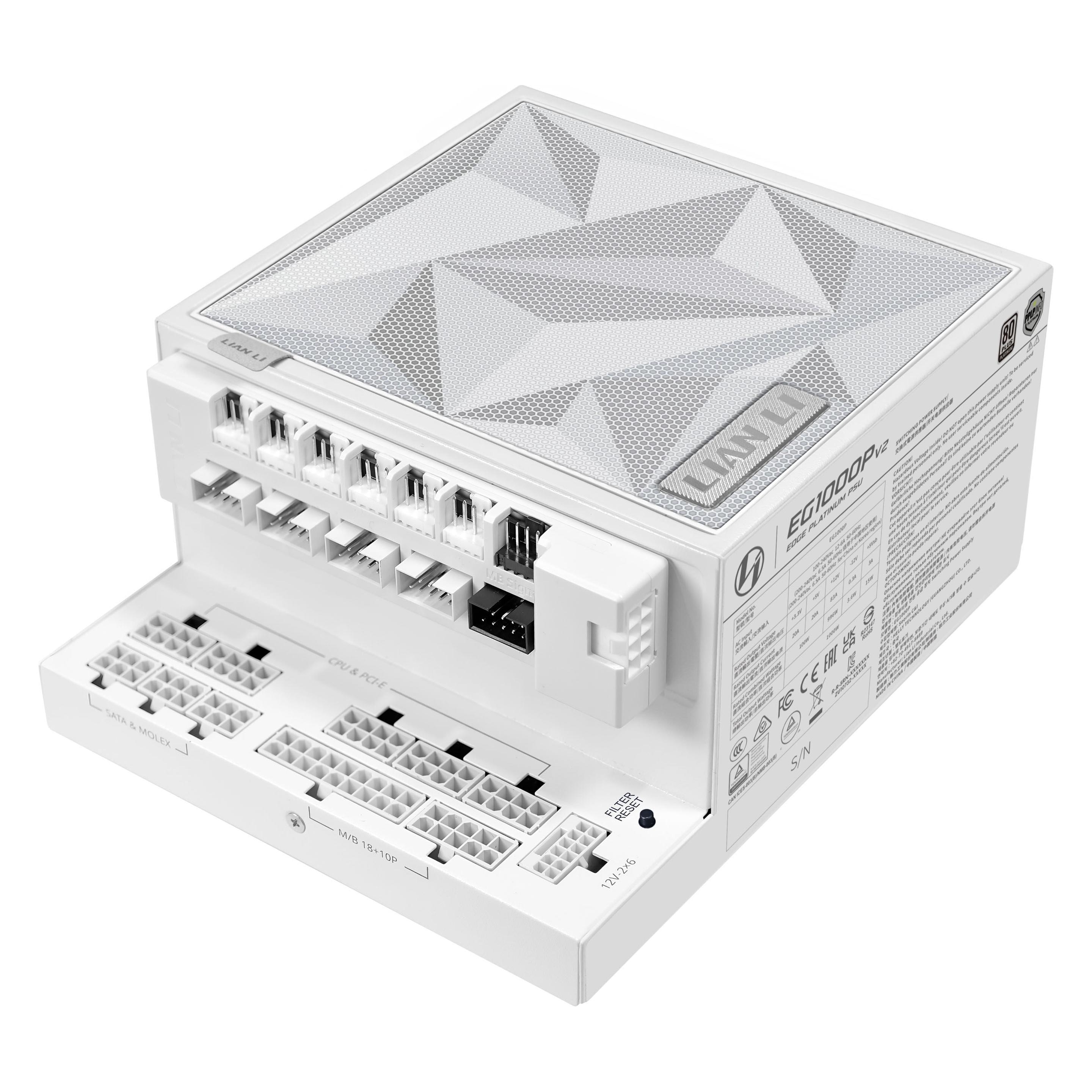 Lian-Li EDGE Platinum V2 Netzteil mit EDGE Hub V2 - weiss, 1.000W (1000 W) (G9P.EG1000P.WH00.EU)