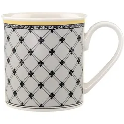KAFFEEBECHER Audun Promenade weiß-grau-gelb 300 ml