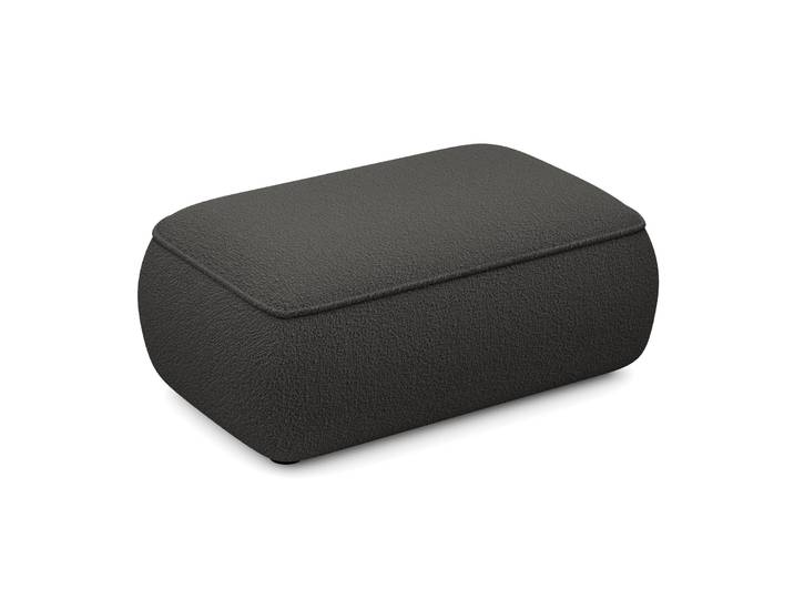 Pouf Ovo dunkelgrau Bouclé
