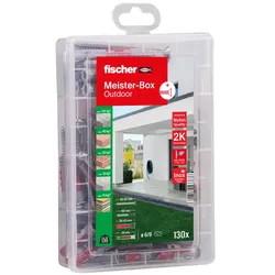 Fischer Dübelsortiment Meister-Box Outdoor + Schraube (130 Teile) - 561385