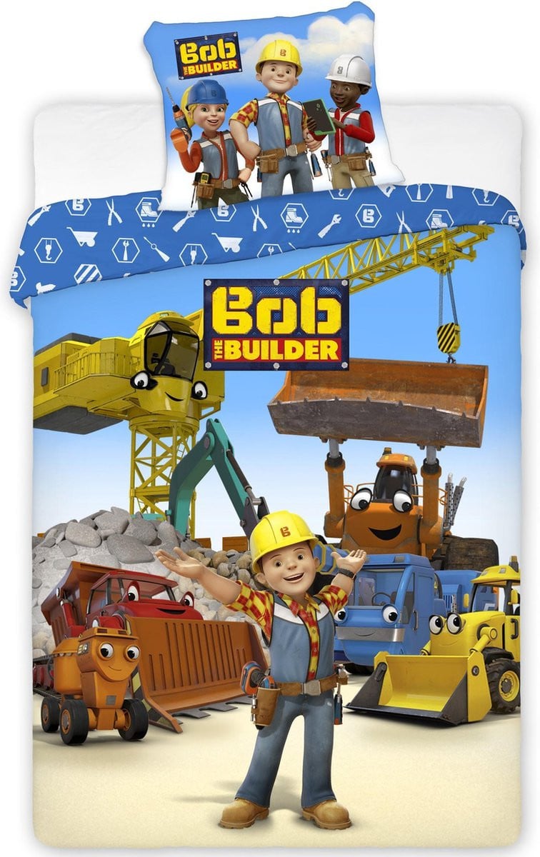 Bob de Bouwer Team Spirit Dekbedovertrek Eenpersoons 140 x 200 cm Multi