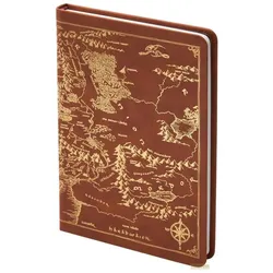 Noble Collection, Heft + Block, Der Herr der Ringe Tagebuch Map of Middle-Earth 240 Seiten (Liniert, Weicher Einband)