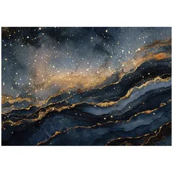FOTOTAPETE Marmor Abstrakt Schwarz 368x254 cm