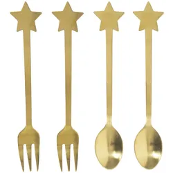 Tee/Kaffeelöffel-Set STARS (H 14,50 cm) - H 14,50 cm