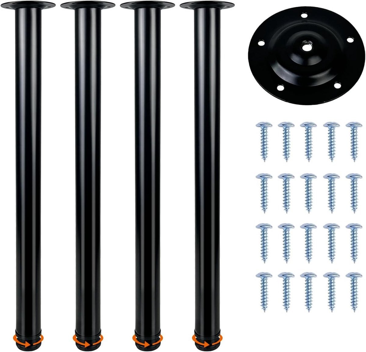 Verstelbare Metalen Meubelpoten 10 Inch - Set van 4 voor Meubels