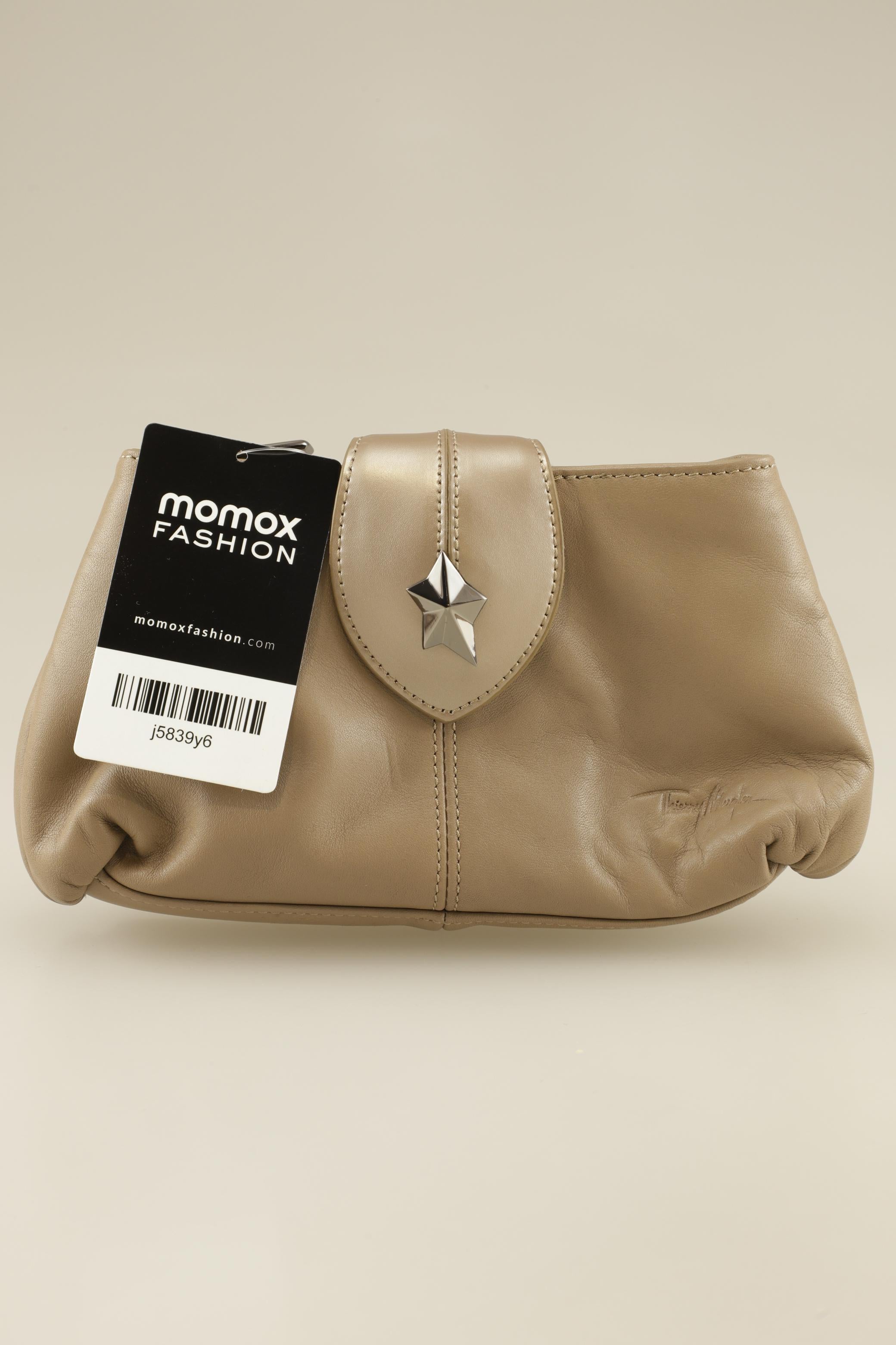Thierry Mugler Damen Handtasche klein Leder, Beige, Leder - Second Hand