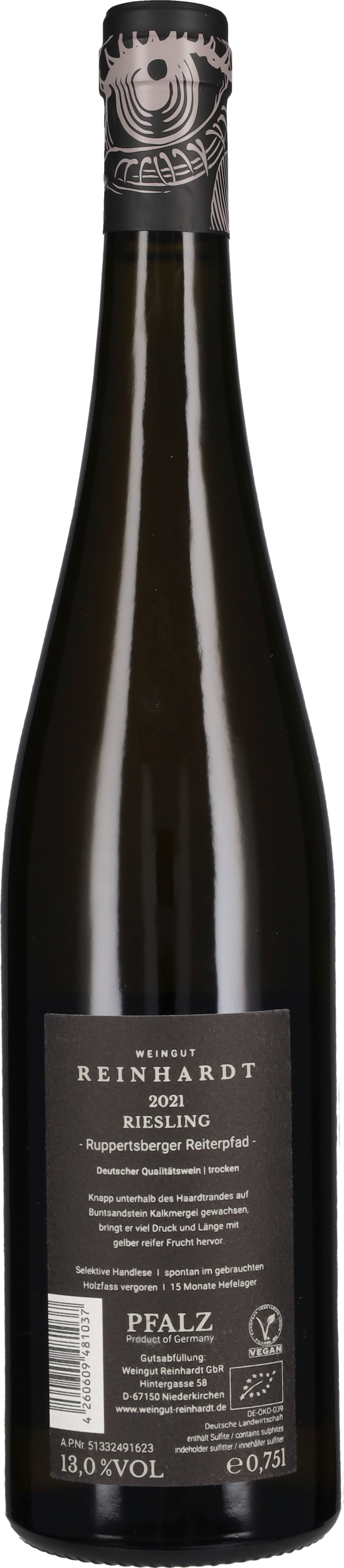 Riesling Trocken Lagenwein Ruppertsberger Reiterpfad Weingut Reinhardt 2021