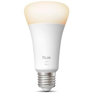 Philips-Hue LED-Lampe White Bluetooth, E27, 13,5 W ersetzt 100 W, warmweiß, App-fähig, ZigBee