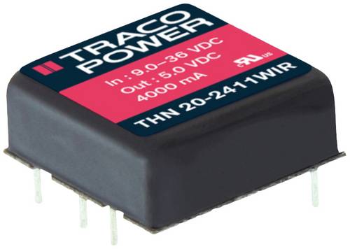 TracoPower THN 20-7213WIR DC/DC-Wandler 15 V/DC 1.33A 20W