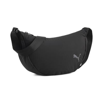 Handtasche PUMA "HER 3 l Halbrunde Tasche Damen", Damen, Gr. B/H/T: 33cm x 17cm x 10cm onesize, schwarz, Polyester, Taschen Handtasche