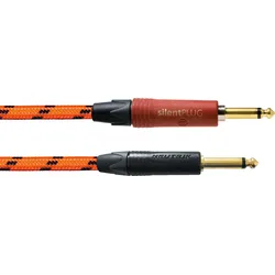 BLACKLIGHT 3PPOS - Instrumentenkabel BLACKLIGHT PP-SILENT, 3 m, orange, 6,3 mm Mono