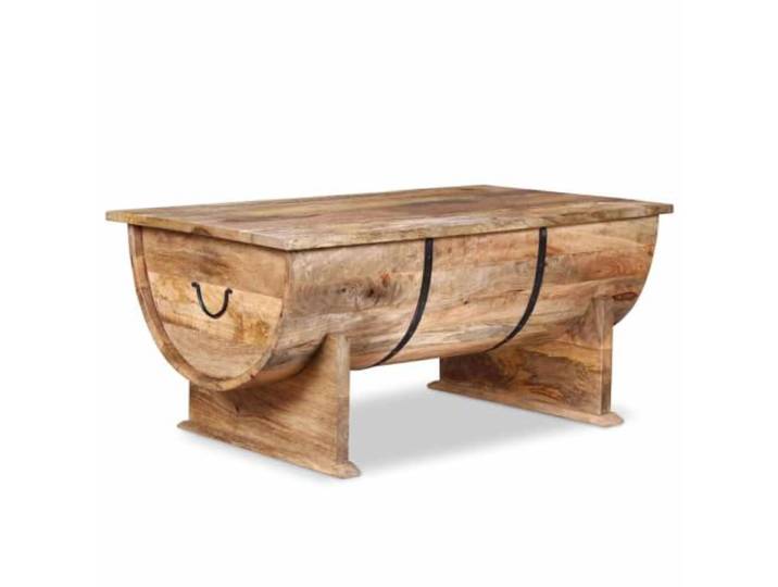 HKLGBVCR Couchtisch aus massivem Mangoholz, Vintage, 88 x 50 x 40 cm
