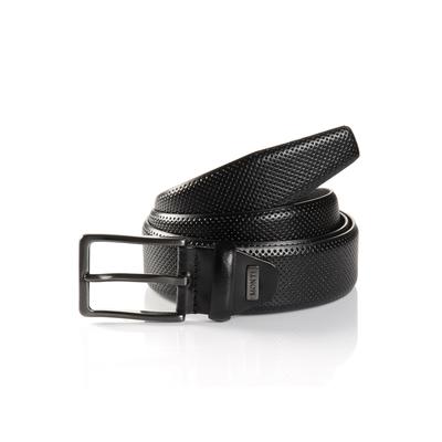 Synthetikgürtel MONTI "CAMBRIDGE", Herren, Gr. 115, schwarz, Leder, Gürtel, 3,5 cm breit, Klassisch-Business, kürzbar, bis Gr.125