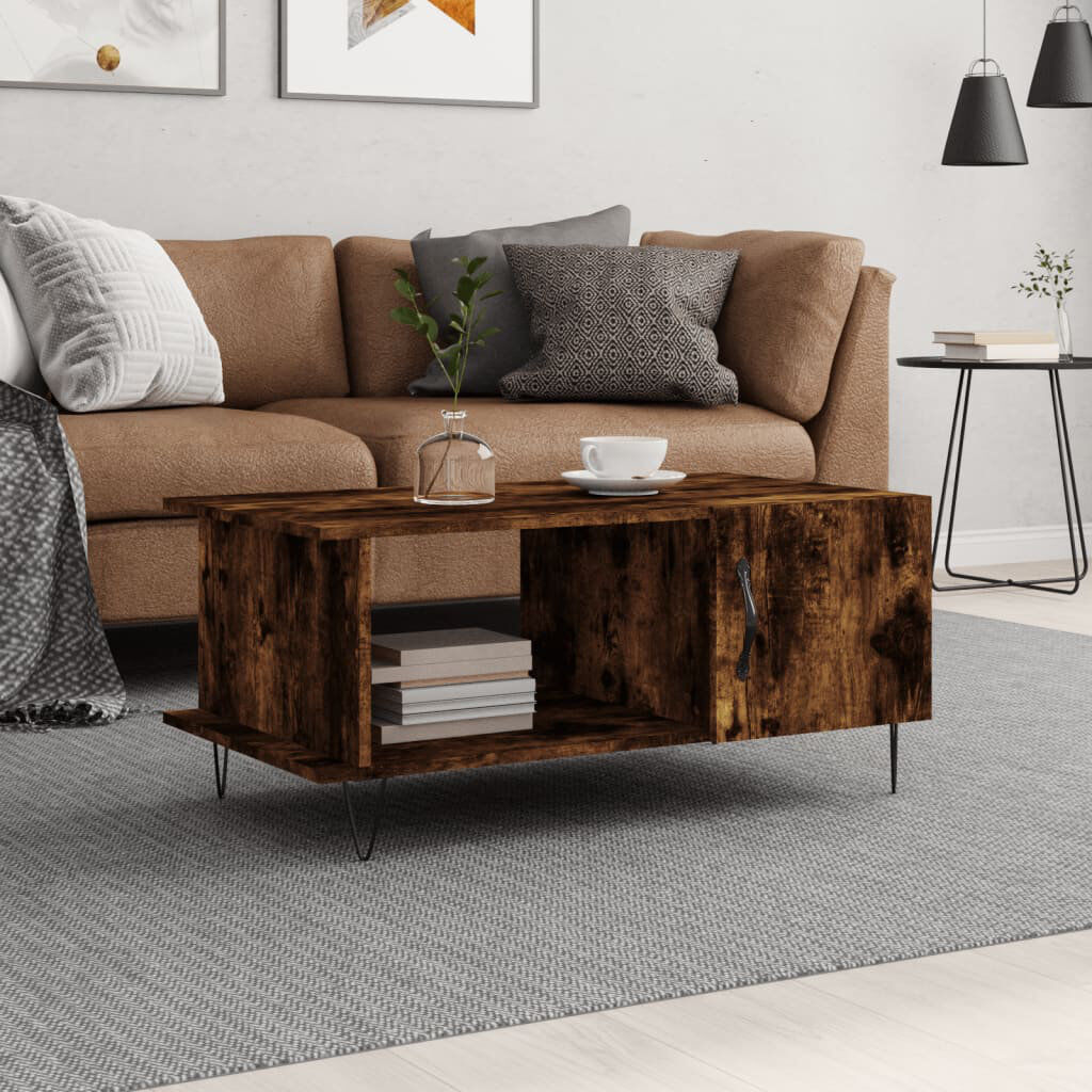 George Oliver Add a touch of elegance to your living room with this stylish coffee table. Smoked Oak
