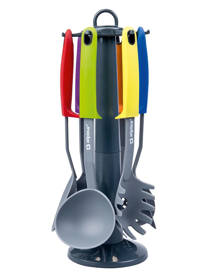 Alpina 7tlg. Kochbesteck-Set in Bunt - onesize