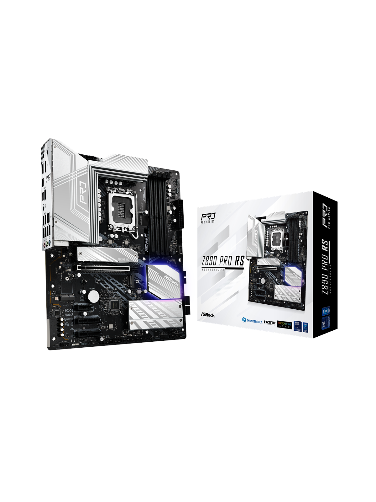 ASRock Z890 PRO RS Mainboard - Intel Z890 - Intel LGA1851 - DDR5 RAM - ATX