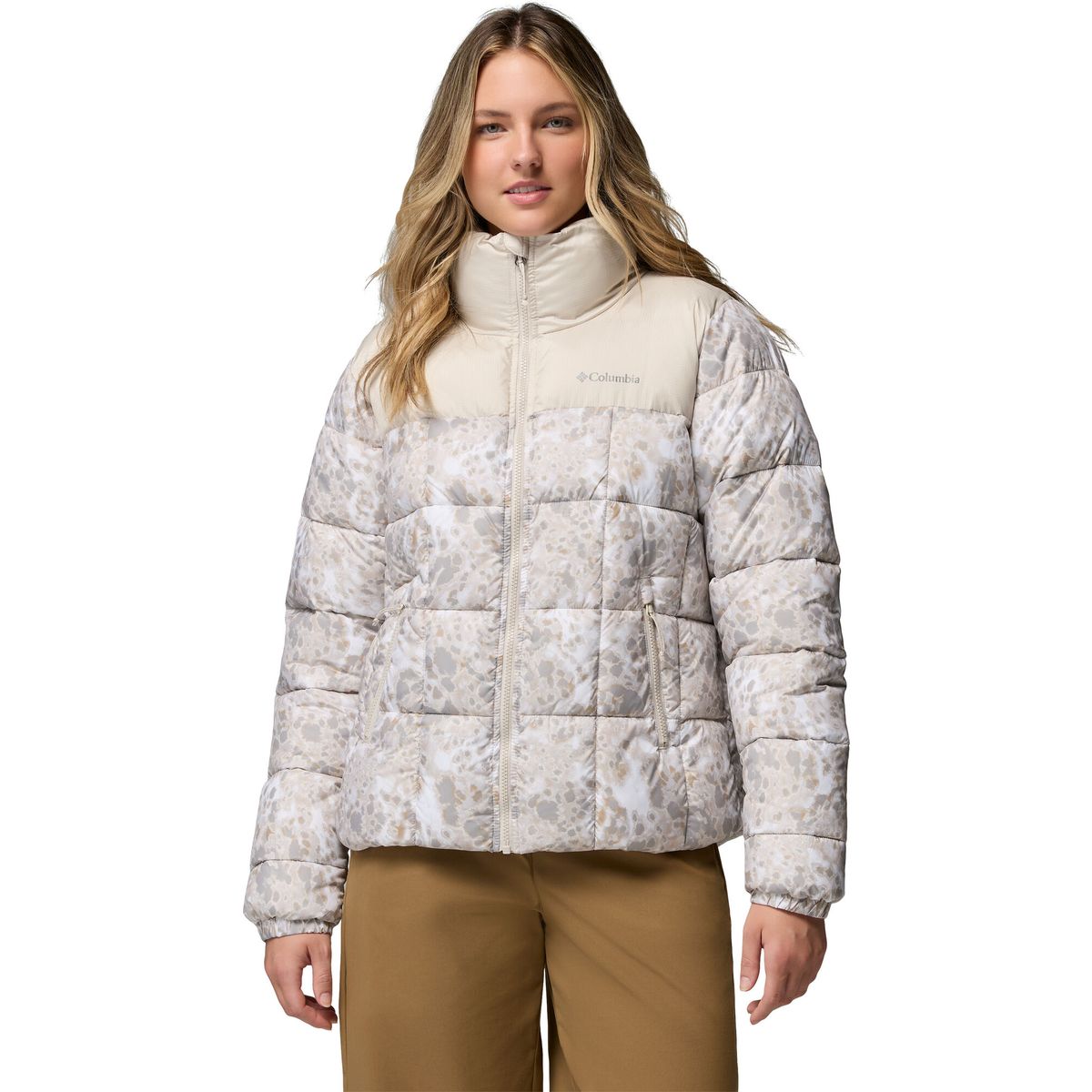 Columbia Women’s Puffect III Printed Puffer Jacket dark stone dyecamo, dark stone (278) L 217128-2171281-278-L