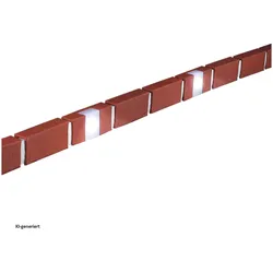 HTI-Living, Rasenkante, Beeteinfassung 930 cm Ziegelstein mit Beleuchtung (932 cm)