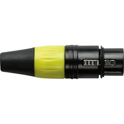 DAP XLR 3P Connector - female - black housing Gelb