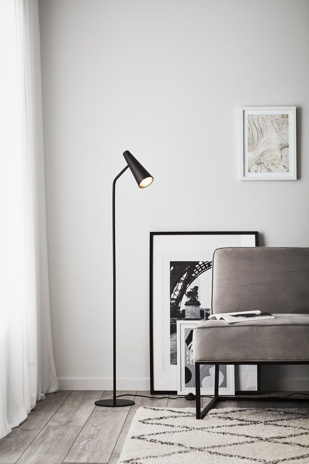Markslöjd Lampadaire 1xe14 noir Noir 22x138x32cm