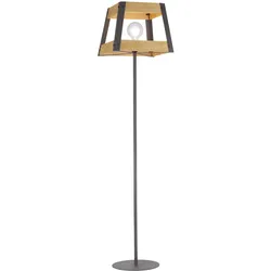 Just Light, Stehlampe, Stehlampe CRATE Dekorative Stehlampe im modernen, rustikalen Look (E27)
