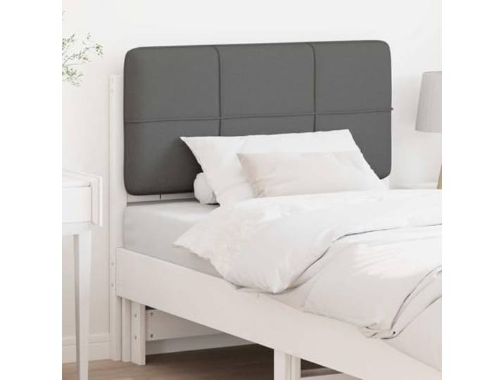 Gepolstertes Kopfteil aus massivem Kiefernholz, weiß und hellgrau, 100 cm, rechteckiges Design, Oberfläche Rückseite, moderne Schlichtheit, für den Innenbereich