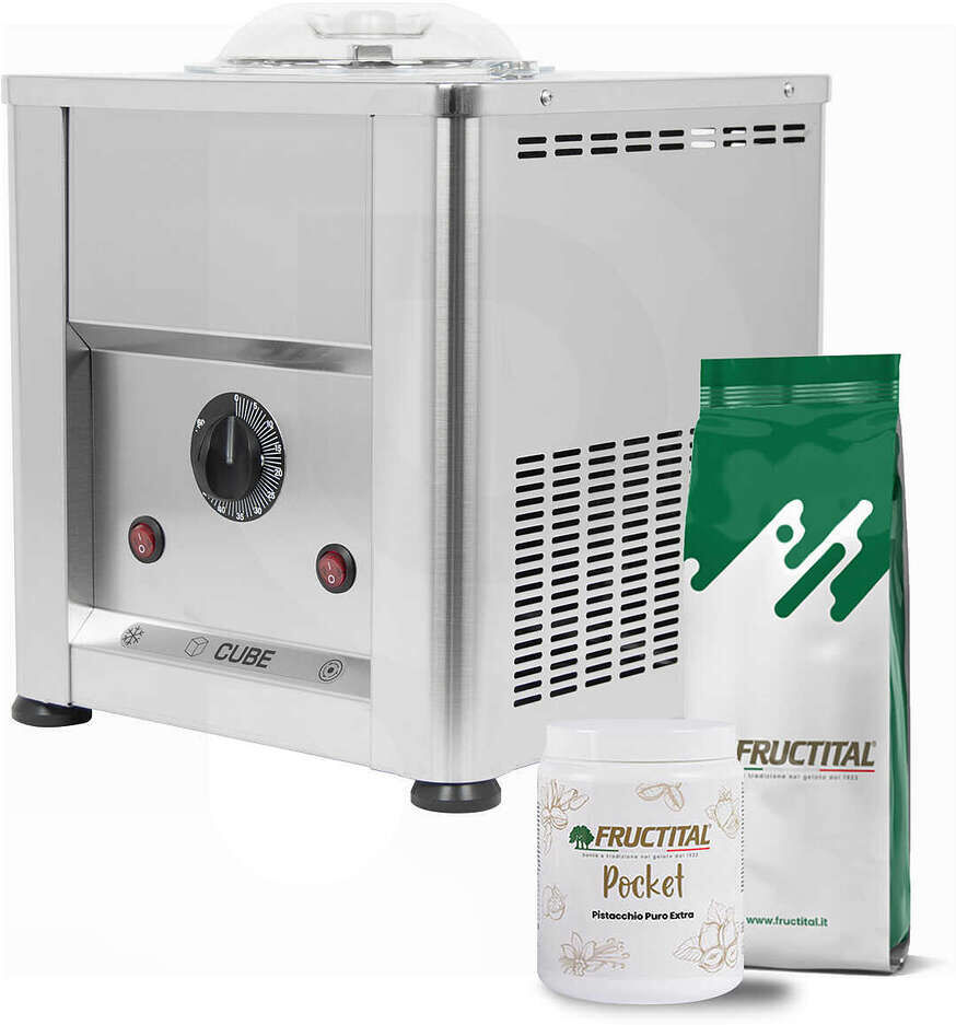 Cube Macchina per gelato  750 + Fiordilatte + Pistacchio
