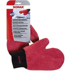 SONAX Mikrofaser Reinigungshandschuh rot