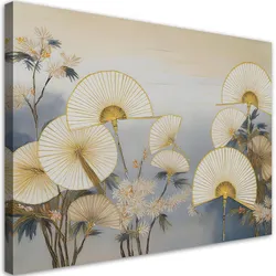 WANDBILD japanische fächer abstrakt