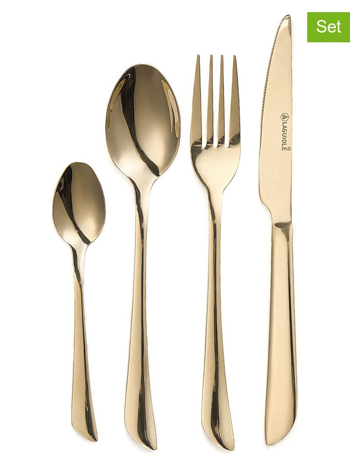 Laguiole 24tlg. Besteckset "Théa" in Champagner - onesize