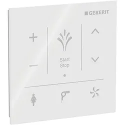 Geberit Wandbedienpanel, zu Geberit AquaClean Mera und AquaClean Tuma, 147.038.SI.1, Farbe: Glas Weiß