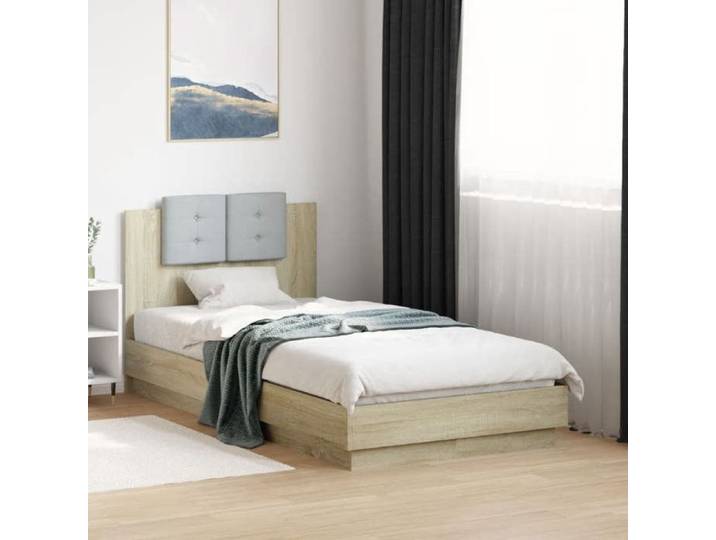 CHIC Lit adulte 1 place - 75x190 cm Structure/Cadre de lit chêne sonoma 75x190 cm #Sara82456