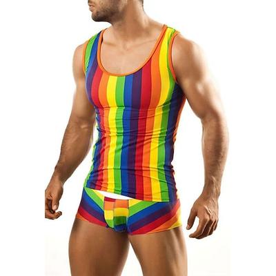 Schlafanzug Regenbogen LGBTQ LGBTQ Fröhlich Erwachsene Herren Maskerade Pride Parade Pride-Monat Verkleiden