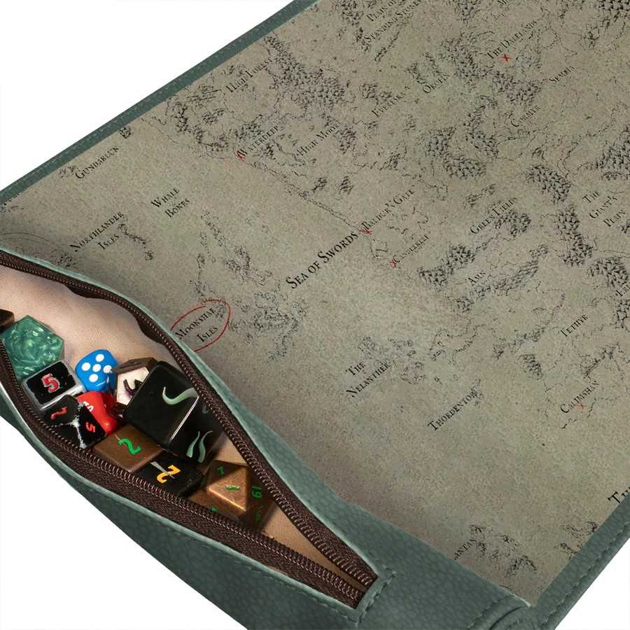 Ultra Pro Dungeons & Dragons Artifacts Across Eternities: Drizzt & the Forgotten Realms Premium Dice Scroll Map, Officially Licensed