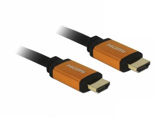 Delock HDMI Anschlusskabel HDMI-A Stecker 1m Schwarz, Gold 85727 dreifach geschirmt, vergoldete Steckkontakte, 8K UHD HDMI-Kabel