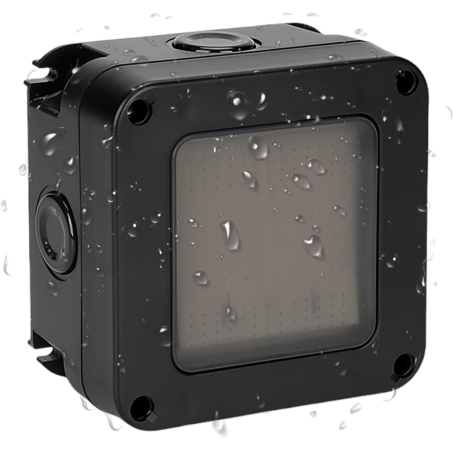 Waterdichte wandcontactdoos IP66 van ABS met enkelvoudige schakelaar voor tuin en badkamer