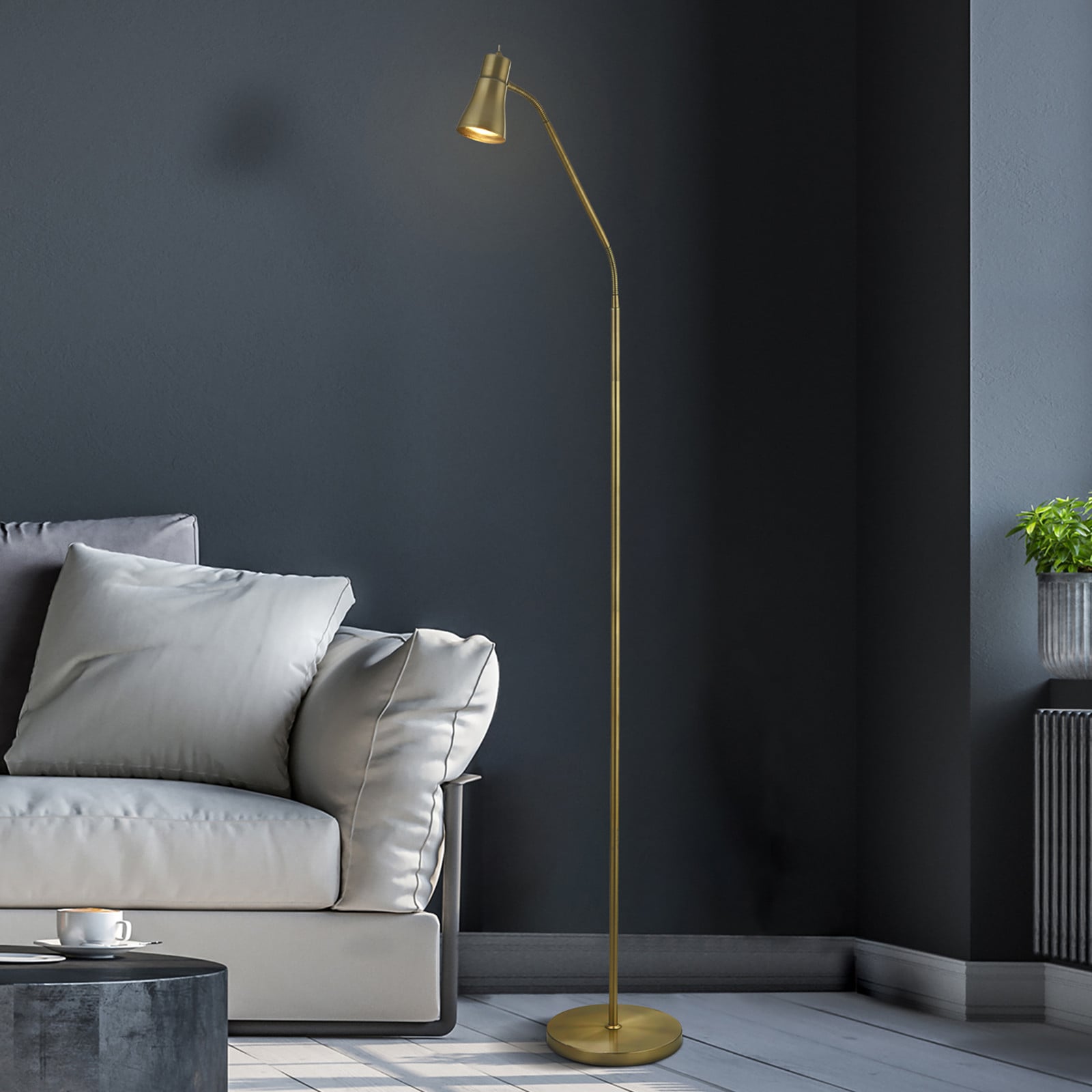 Searchlight Fusion 167 Leeslamp brons met GU10 fitting, H 167 x B 23 x D 1 cm