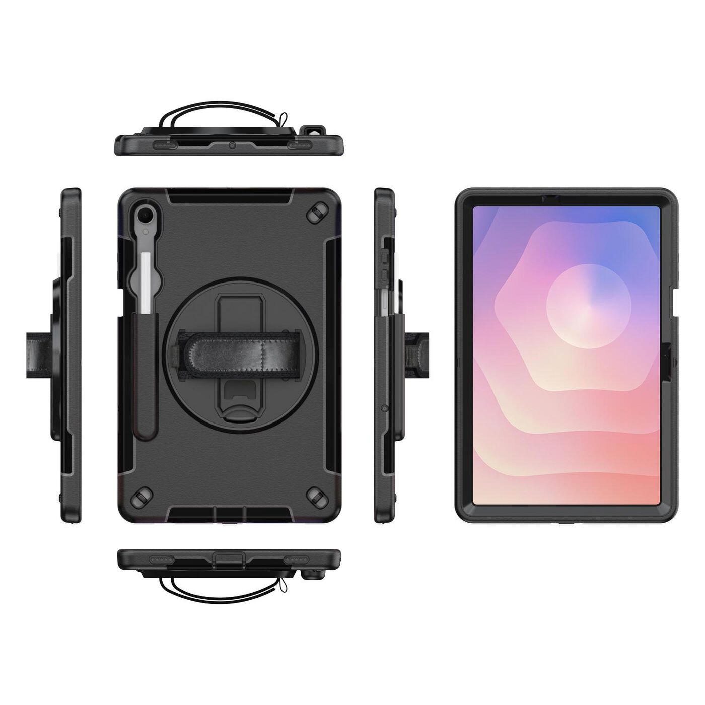 eSTUFF OHIO Defender Hülle für Galaxy Tab S10FE+ schwarz ES68105009-BULK