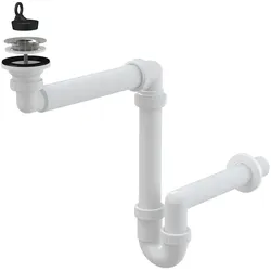 Alcadrain Raumsparsiphon DN 40 für die Waschbecken DN63