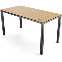 Tisch höhenverstellbar 4 Beine - Yaasa Desk Four, 160x80cm, Bambus/Schwarz