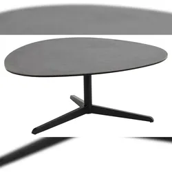Ebuy24 Barnsley Couchtisch 95 x 100 cm Glas Schwarz.
