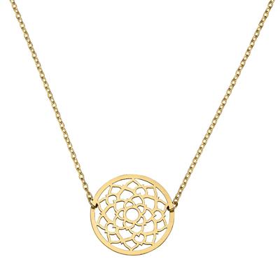 Kette mit Anhänger FIRETTI "Schmuck Geschenk Gold 333 Halsschmuck Anhänger Lebensblume", gelbgoldfarben, Halsketten, Damen, Gelbgold 333, L: 45 B: 1,2mm, B:1,2mm