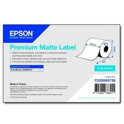 EPSON PP Endlosetikette Matte 203mm, weiß, 60m, 1 Rolle (endlos)